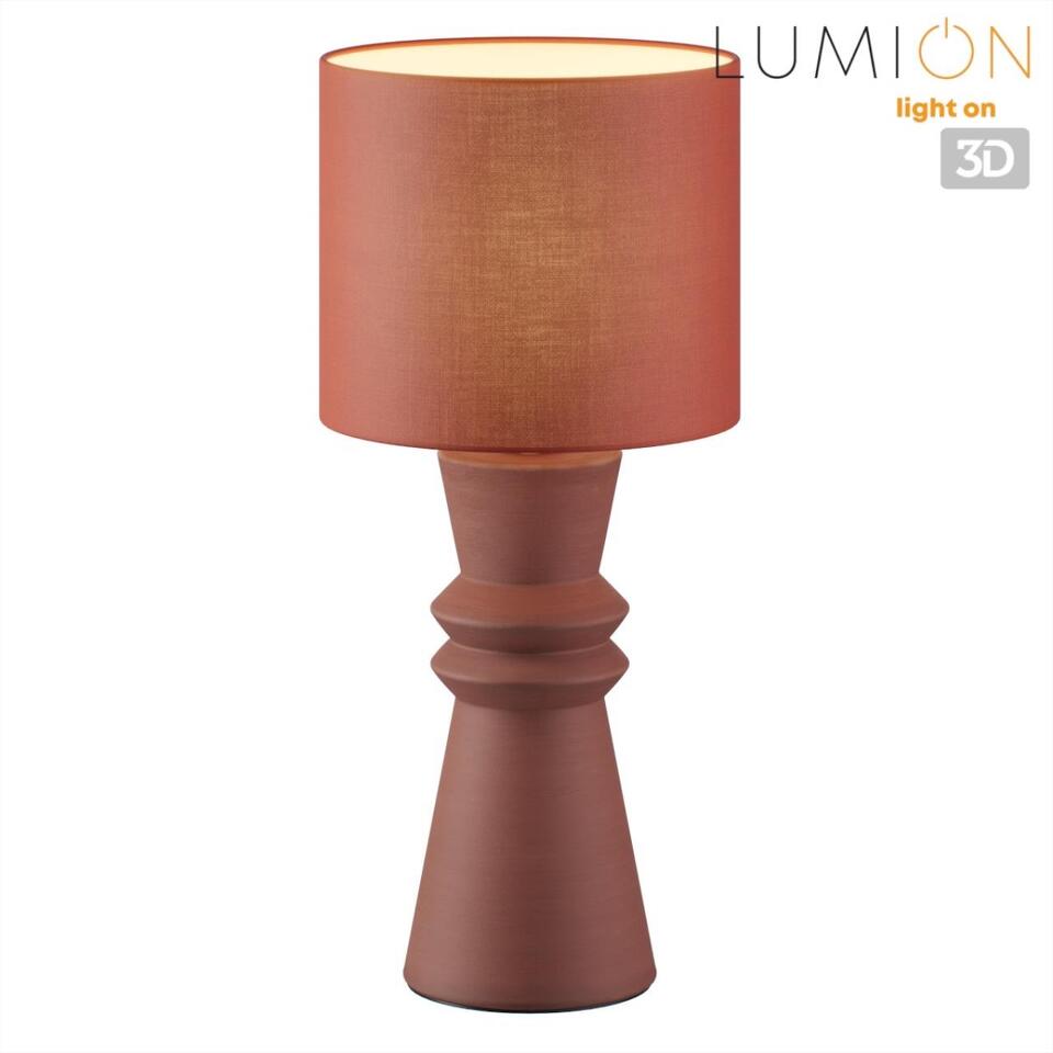 Фото №7  Настольная лампа LUMION 8131/1T MODERNI LN26 479 терракотовый, керамика/текстиль Настольная лампа E27 1*60W 220V SEGI