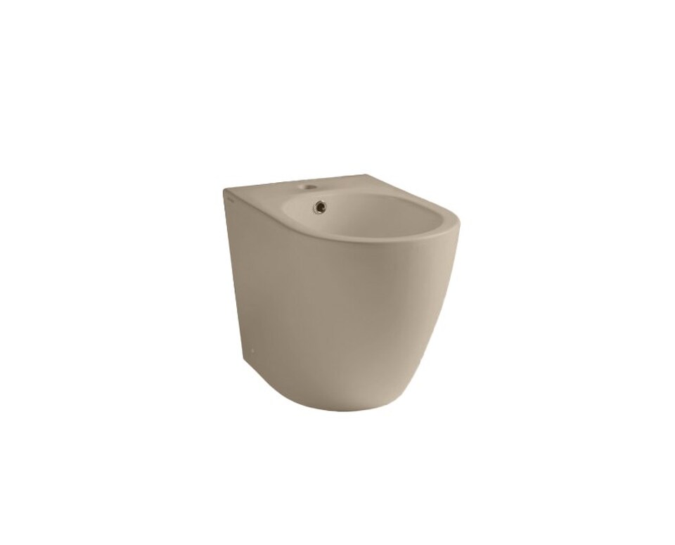 Фото №4  Биде 40372R Althea Cover Rimless Plus+Ton биде напольное 52x36 см  Матовый бежевый Plus-Ton®