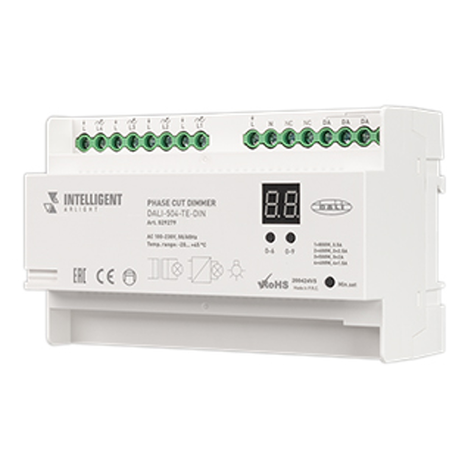 Фото №1  IARL INTELLIGENT ARLIGHT Диммер DALI-504-TE-DIN(230V, 4x2A) ( -)