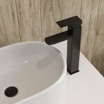 Превью фото №5  Teymi Смеситель для раковины Helmi Pro высокий, черный матовый T10212