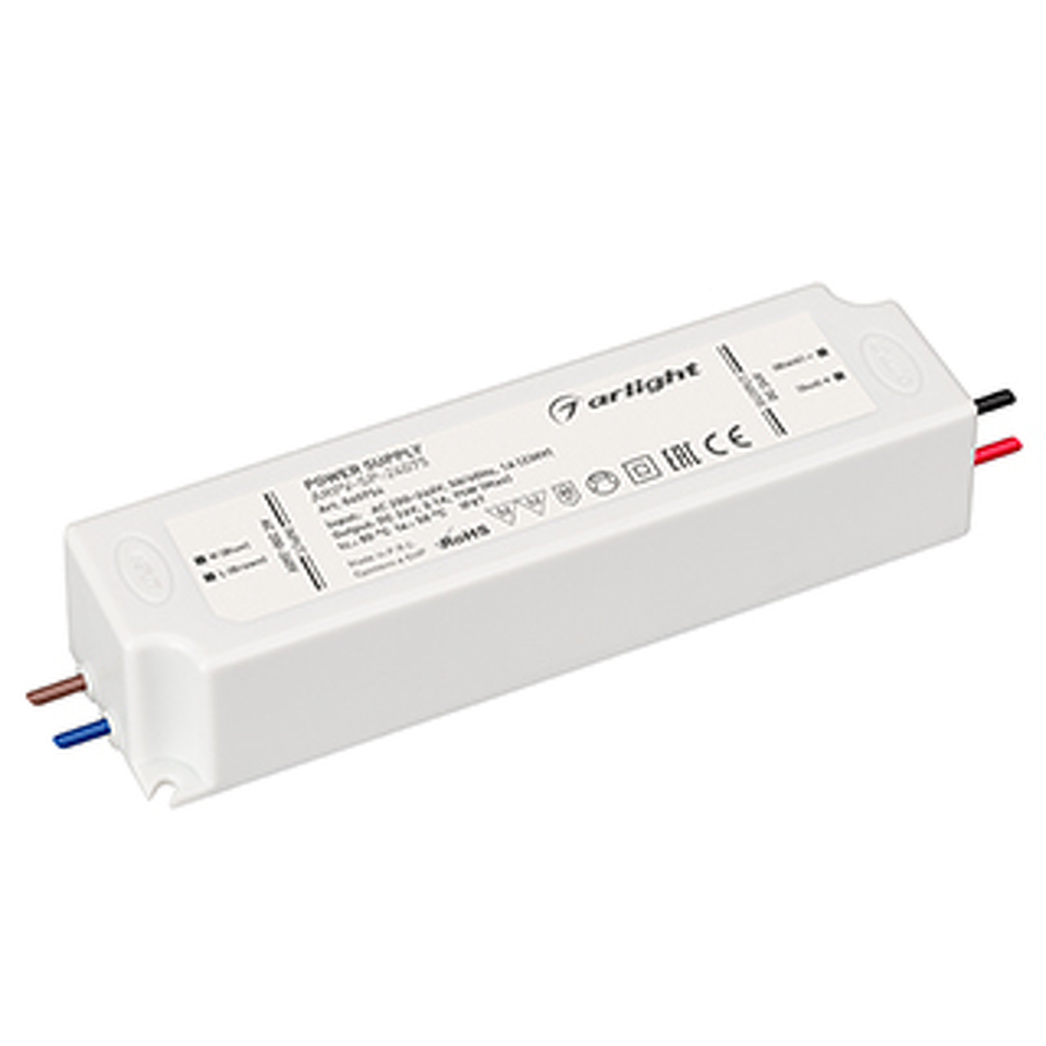 Фото №1  Arlight Блок питания ARPV-SP-24075 (24V, 3.1A, 75W) ( IP67 Пластик, 5 лет)