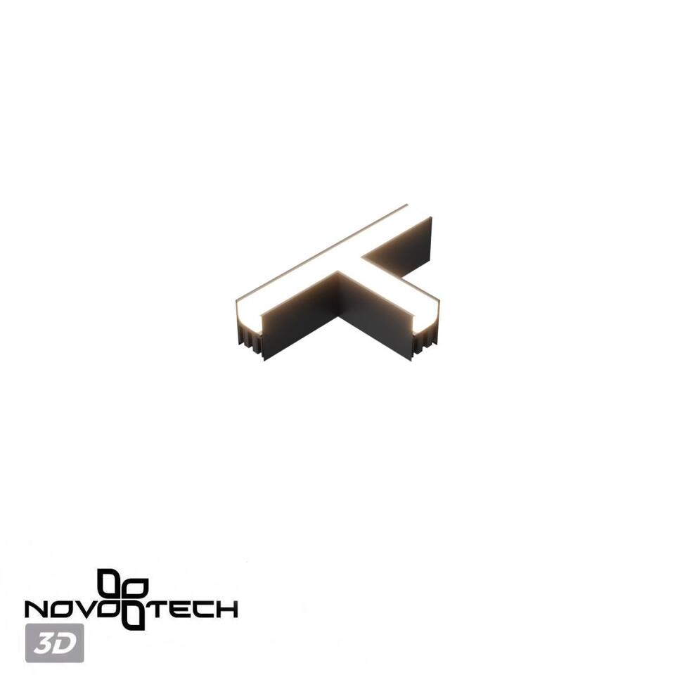 Фото №6  NOVOTECH 359611 OVER NT25 000 черный Светильник соединитель «Т» с переключ. цв. температуры IP20 LED 12W 220-240V 3000К\4000К\6000К FATTO
