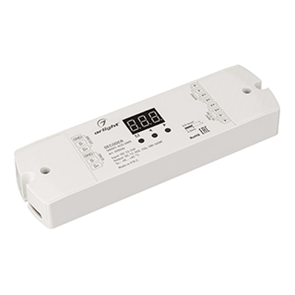 Фото №1  Arlight Декодер SMART-K33-DMX (12-24V, 1x15A) ( IP20 Пластик, 5 лет)