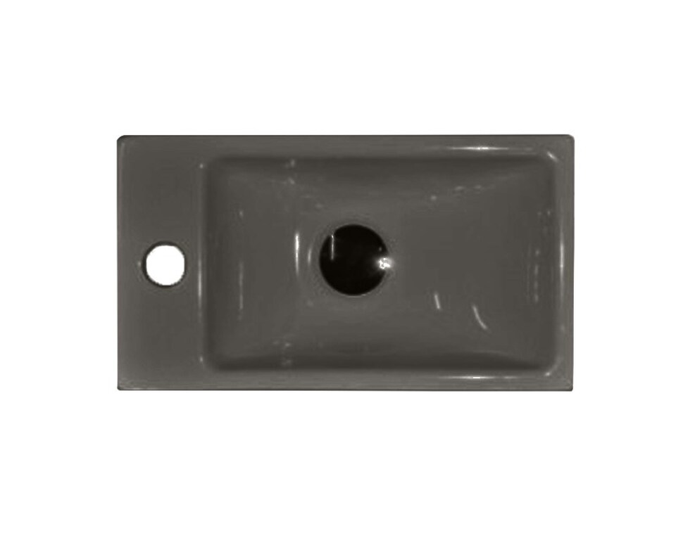 Фото №4  Раковина 40216 Small раковина накладная 22x40,5 см  Матовое железо Plus-Ton®
