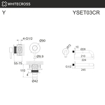 Превью фото №3  Система для ванны скрытого монтажа WHITECROSS Y YSET03CR (хром)