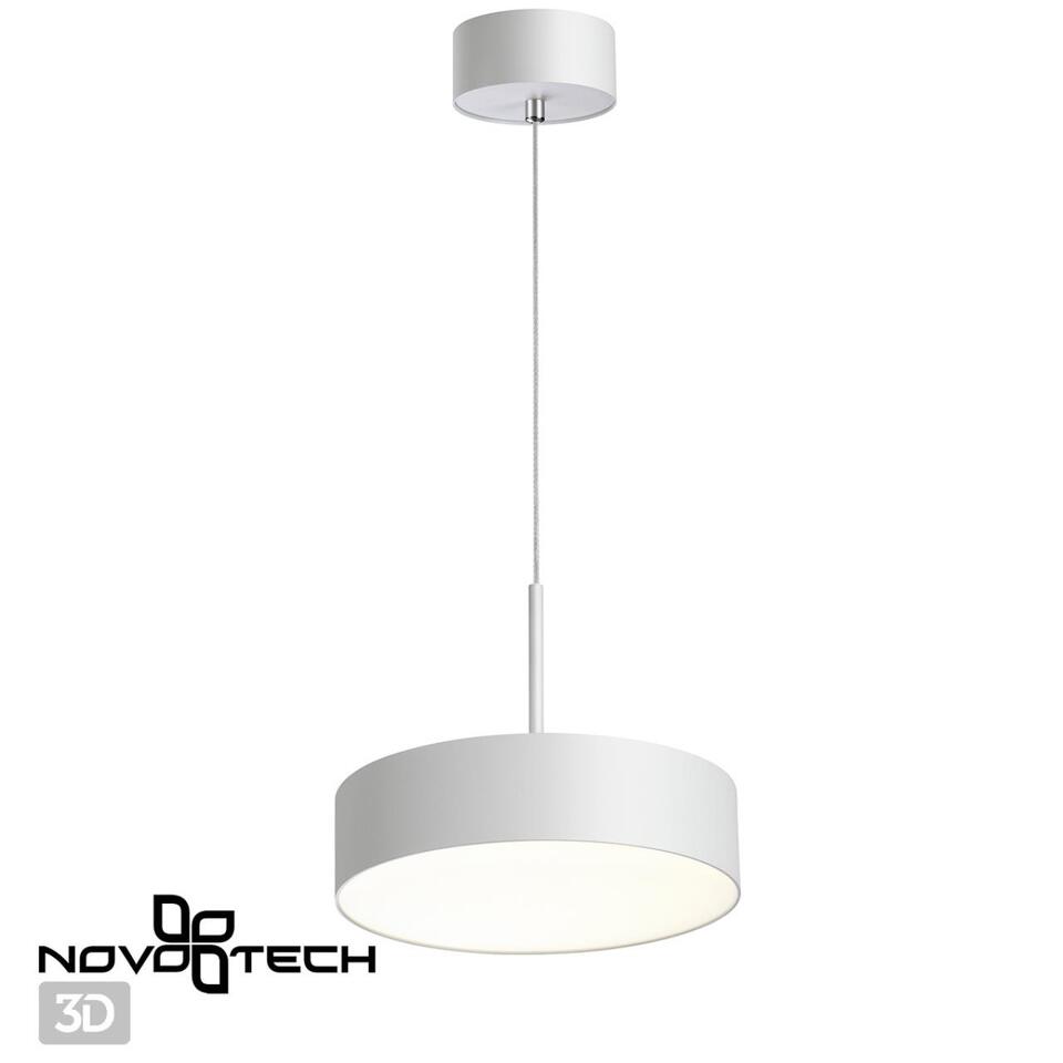 Фото №4  Подвесной светильник NOVOTECH 358761 OVER NT21 354 белый Светильник накладной светодиодный, длина провода 2м IP20 LED 30W 4000K 2600Лм 100-265V PROMETA
