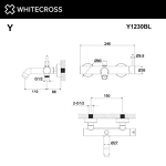 Превью фото №3  Смеситель для ванны WHITECROSS Y Y1230BL (черный мат)