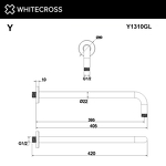 Превью фото №2  Кронштейн душевой настенный WHITECROSS Y1310GL (золото)