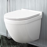 Превью фото №4  Унитаз Watersense Унитаз подвесной Iva безободковый, сиденье Дюропласт микролифт T40601