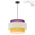 Превью фото №1  Подвесной светильник LUMION 8281/4 MODERNI LN26 183 черный/фиолетовый/бежевый/желтый, металл/текстиль Светильник подвесной E14 4*40W 220V PALERMO