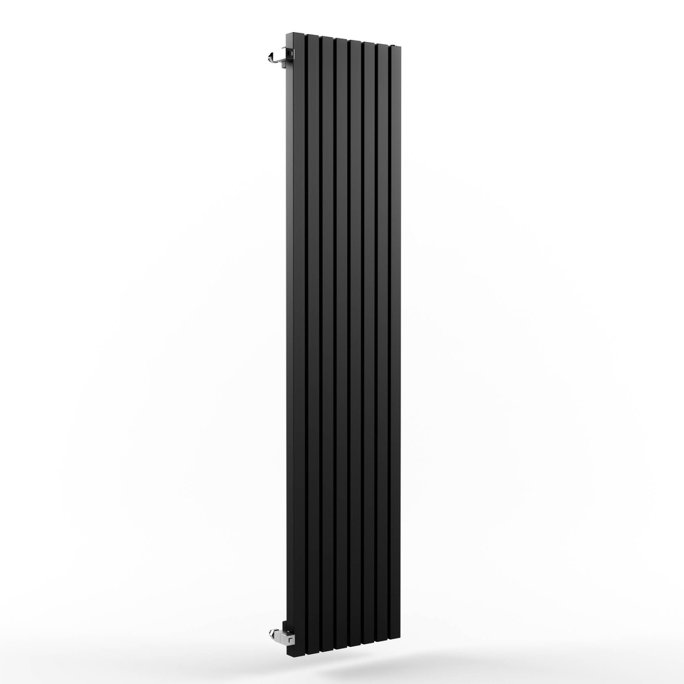 Фото №3  Радиатор Warmmet Cube V длина 1250 мм секций 4 цвет черный тип подключения: нижнее левое