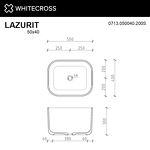 Превью фото №6  Раковина Умывальник WHITECROSS Lazurit 50x40 (белый мат) иск. камень