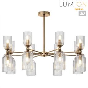 Фото LUMION 6586/16 MODERNI LN26 132 золото/прозрачный, металл/стекло Люстра подвесная E14 16*40W 220V KASSIA