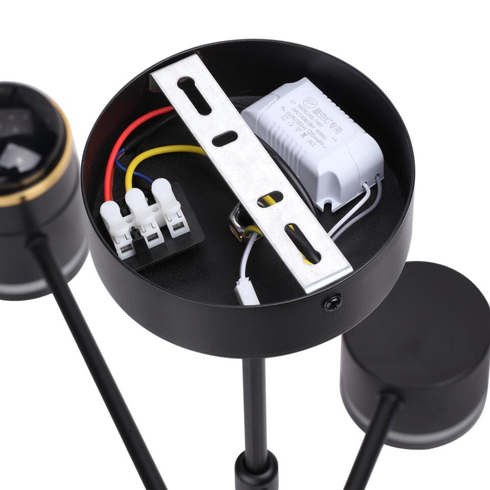 Фото №12  Люстра LUMION 8234/8C COMFI LN25 000 черный, металл/акрил Люстра потолочная GX53 LED 8*10W + LED-проектор 4*5W 2700К 220V VIRSAVA