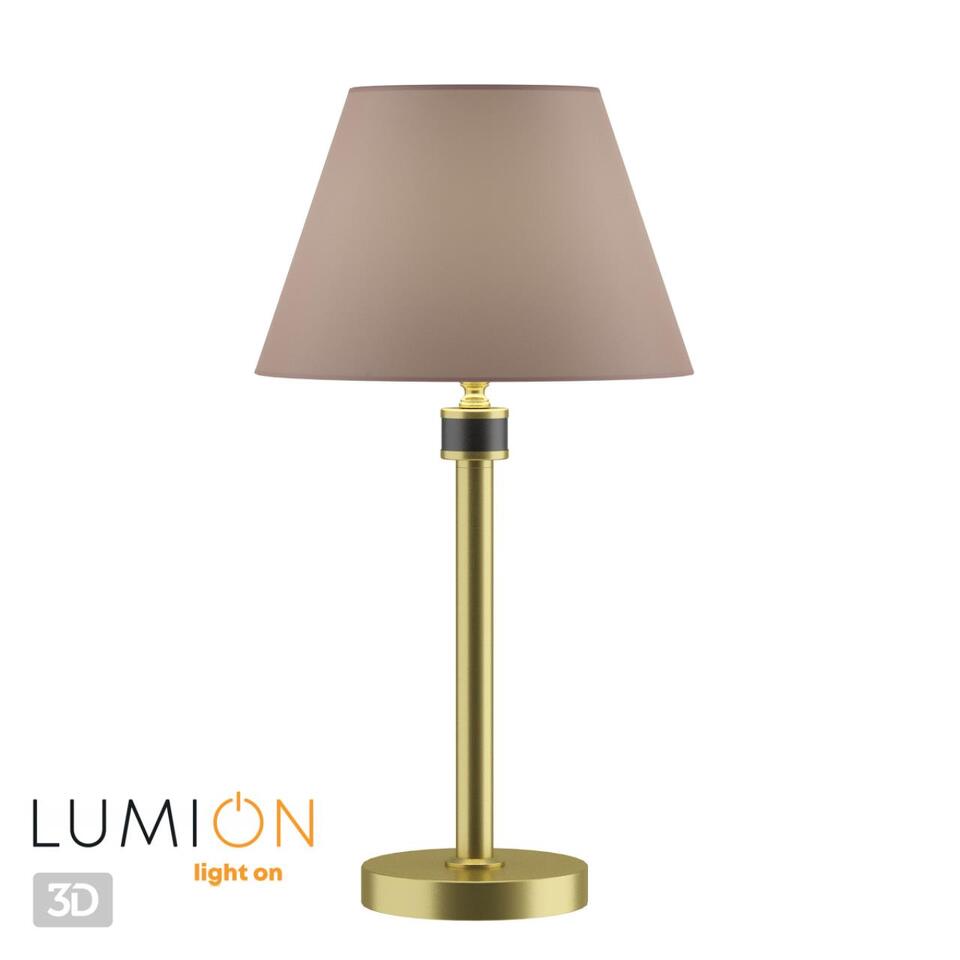 Фото №5  Настольная лампа LUMION 4429/1T NEOCLASSI LN26 072 античная латунь, бежевый Настольная лампа E14 1*40W 220V MONTANA