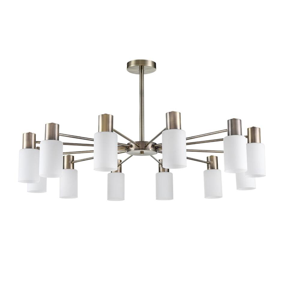 Фото №9  Люстра LUMION 8100/12C COMFI LN26 106 бронза/белый металл/стекло Люстра потолочная Е14 12*40W 220V MAVE