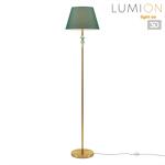 Превью фото №1  Торшер LUMION 8275/1F CLASSI LN26 049 латунь/зеленый, металл/керамика/ткань Торшер Е27 1*60W 220V VERMONT