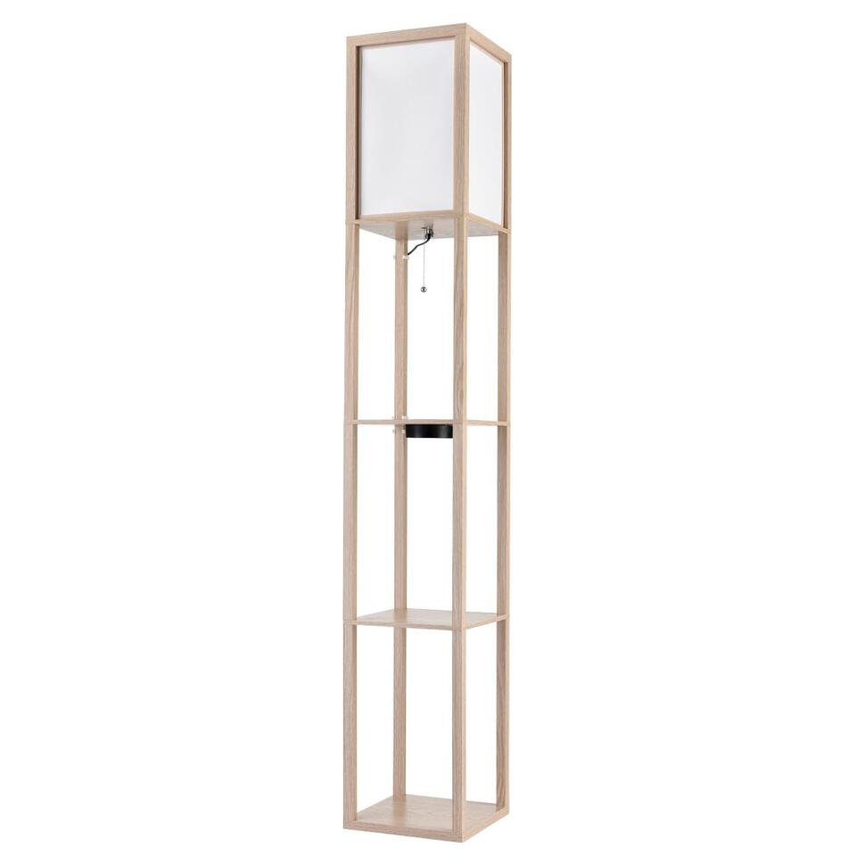 Фото №12  Торшер LUMION 8091/1F COMFI LN26 459 дерево/белый, дерево/текстиль Торшер Е27 1*60W 220V PRACTIC