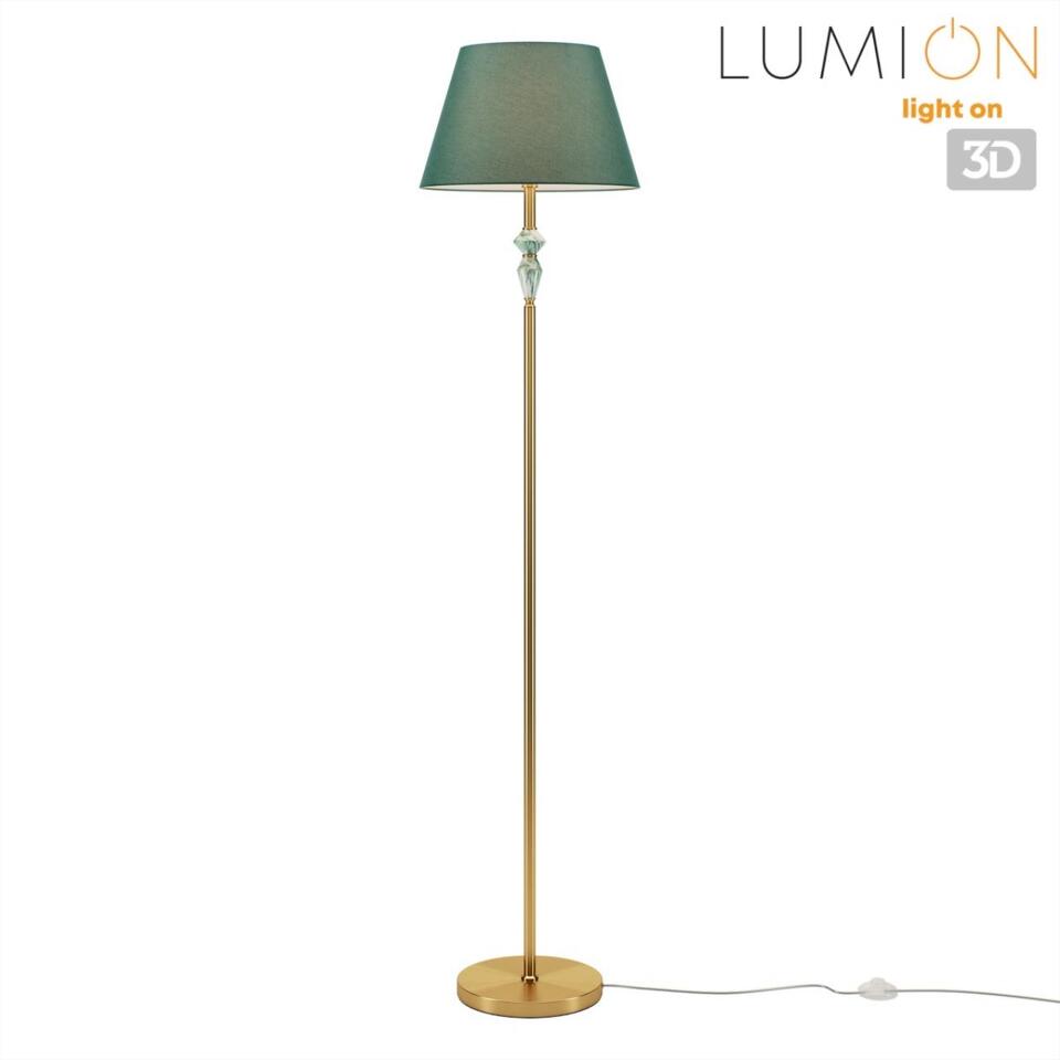 Фото №7  Торшер LUMION 8275/1F CLASSI LN26 049 латунь/зеленый, металл/керамика/ткань Торшер Е27 1*60W 220V VERMONT
