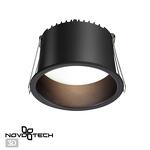 Превью фото №1  NOVOTECH 358902 SPOT NT22 472 черный Светильник встраиваемый светодиодный IP20 LED 4000К 12W 220V TRAN