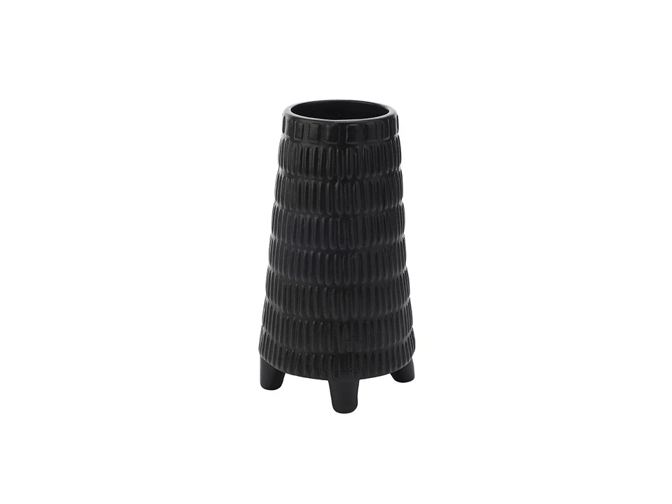 Фото №1  OGOGOHOME Ваза Carved Black