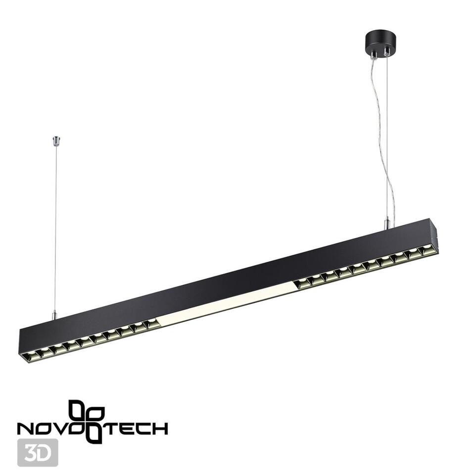 Фото №6  Подвесной светильник NOVOTECH 358872 OVER NT22 338 черный Светильник накладной/подвесной светодиодный (длина подвесов 1,2м) IP20 LED 4000K 30W 220V ITER