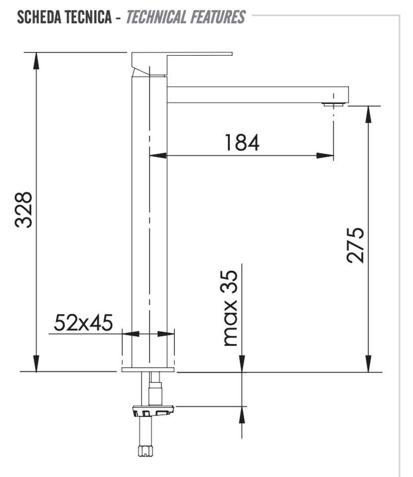 Фото №2  Смеситель для раковины Remer Q-Design QD10LXXL