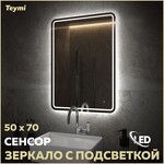 Превью фото №1  Teymi Зеркало Solli Pro 50х70, LED подсветка, сенсор