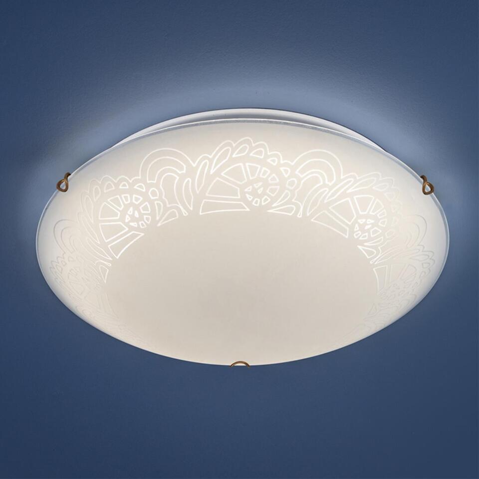 Фото №6  SONEX 7602/DL SNOK SN 000 Светильник стекло/белое/золото LED 48Вт 4000K D405 IP20 AMMONITE
