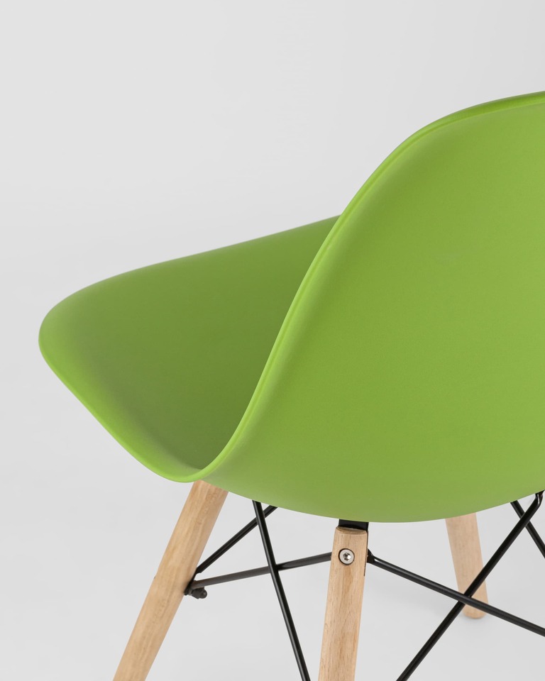Фото №10  Стул Eames Style DSW зеленый x4 (разборный каркас)