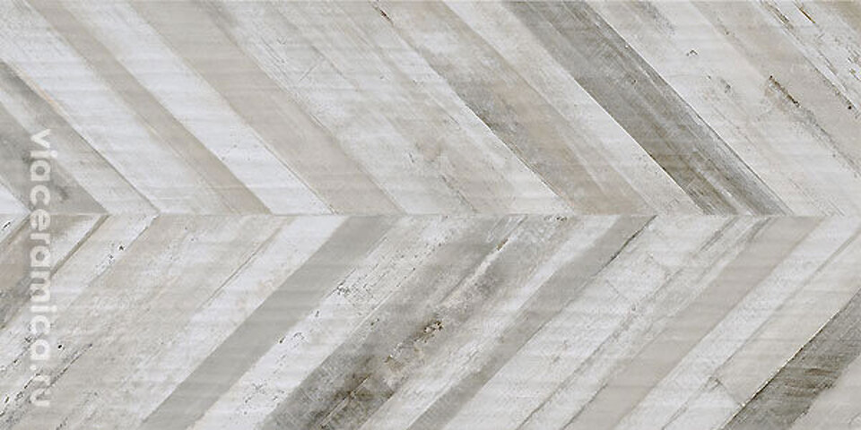 Фото №1  Плитка ASCOT Керамическая плитка Rafters White Chevron Rett. 60x120