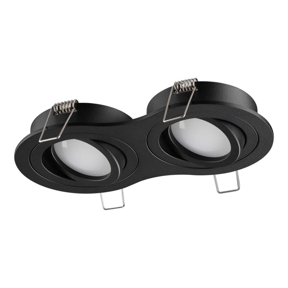 Фото №4  NOVOTECH 371024 WIR NT25 577 черный Светильник встраиваемый поворотный IP20 GU10 2*50W 220-240V MORUS