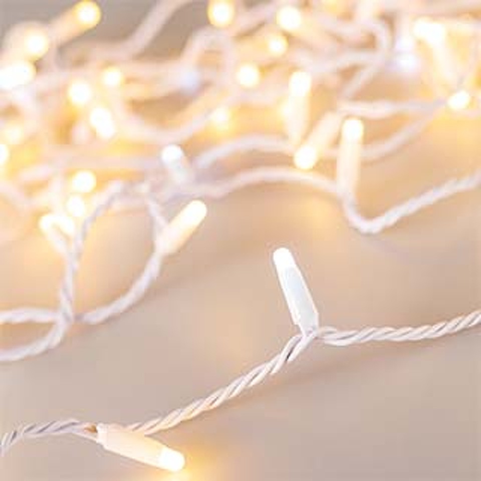 Фото №1  Ardecoled Светодиодная гирлянда ARD-STRING-CLASSIC-10000-WHITE-100LED-MILK-FLASH Warm (230V, 7W) ( IP65)