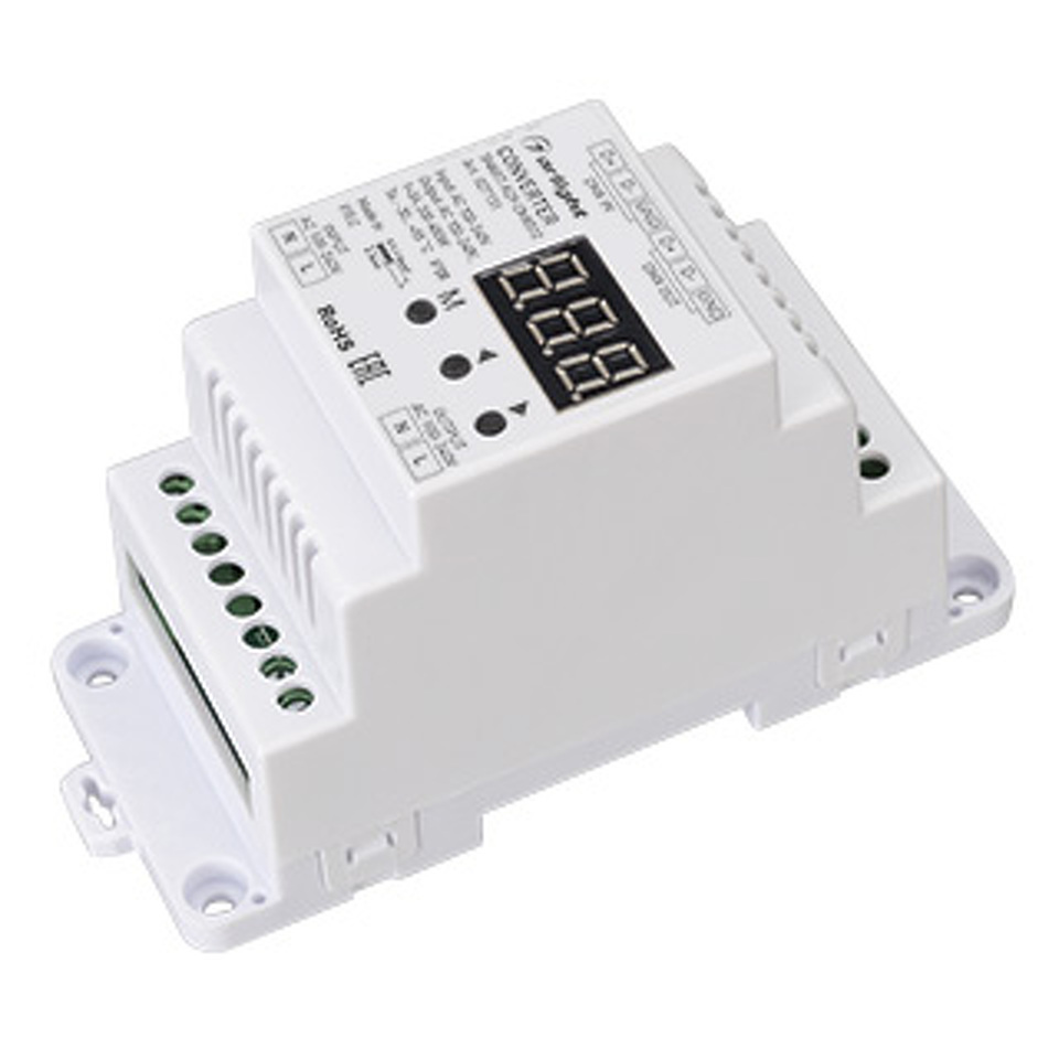 Фото №1  Arlight Конвертер SMART-K29-DMX512 (230V, 1x2A, TRIAC, DIN) ( IP20 Пластик, 5 лет)