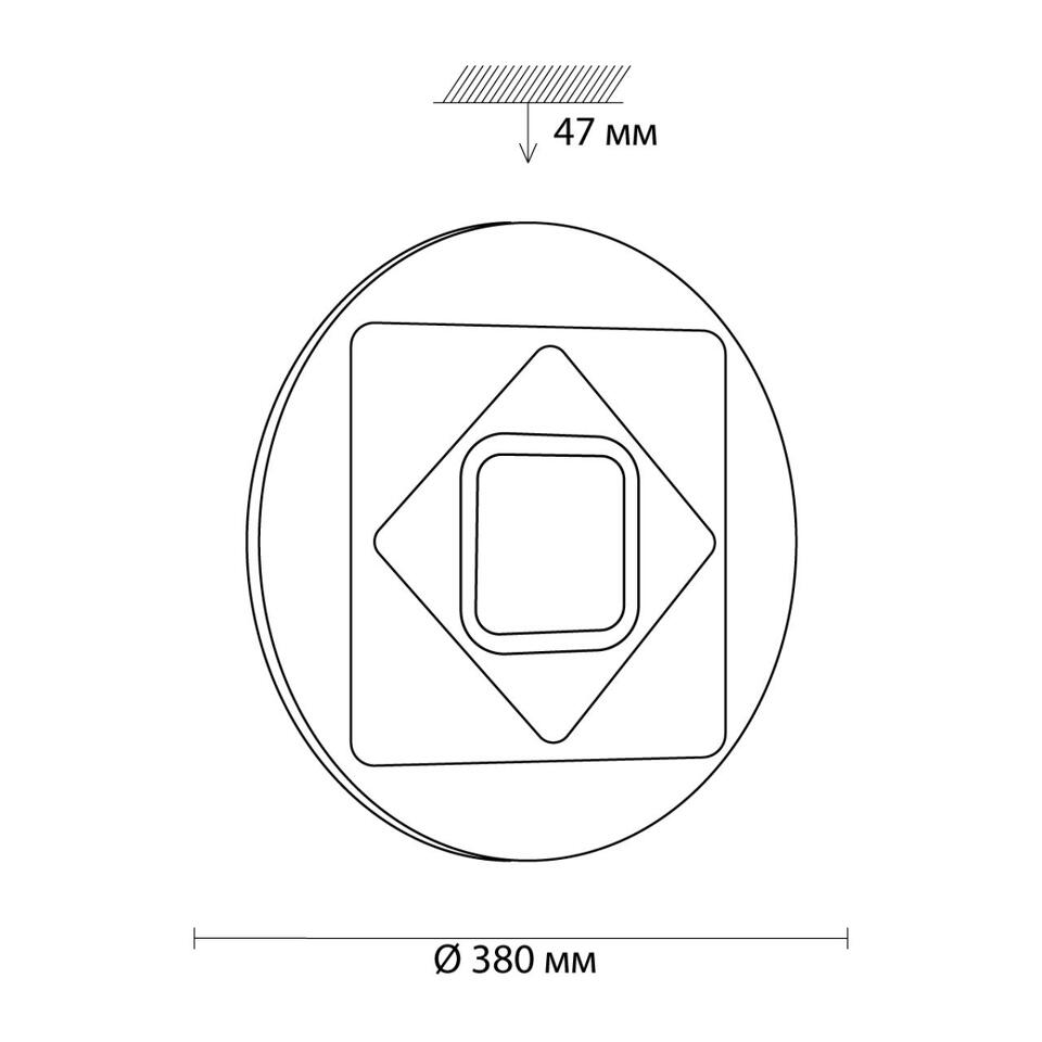 Фото №5  SONEX 3037/DL COLOR SN 000 Светильник пластик/белый/хром LED 48Вт 3000-6500K D380 IP43 пульт ДУ/RGB/LampSmart COVA