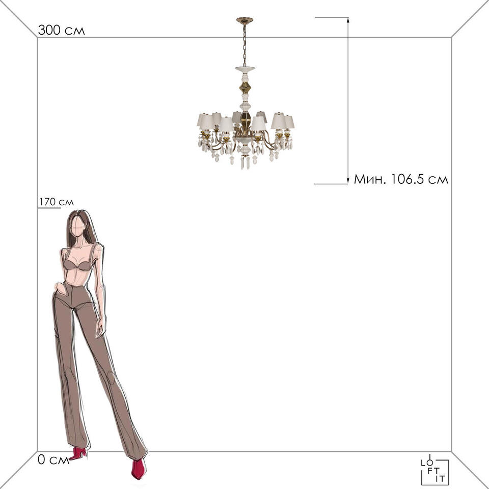 Фото №9  Подвесной светильник 10203/10 White Подвесной светильник LOFT IT Grace