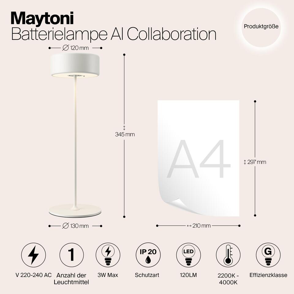 Фото №15  Настольная лампа Аккумуляторный светильник Maytoni MOD229TL-L3W3K2