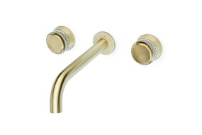 Фото Boheme Смеситель из стены AURA на 3 отв. MAT GOLD