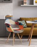 Превью фото №3  Кресло Кресло Eames DSW пэчворк