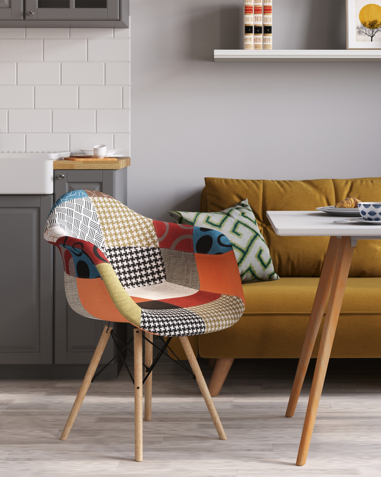 Фото №10  Кресло Кресло Eames DSW пэчворк
