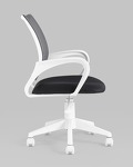 Превью фото №3  Кресло Кресло офисное TopChairs ST-BASIC-W серый крестовина пластик белый