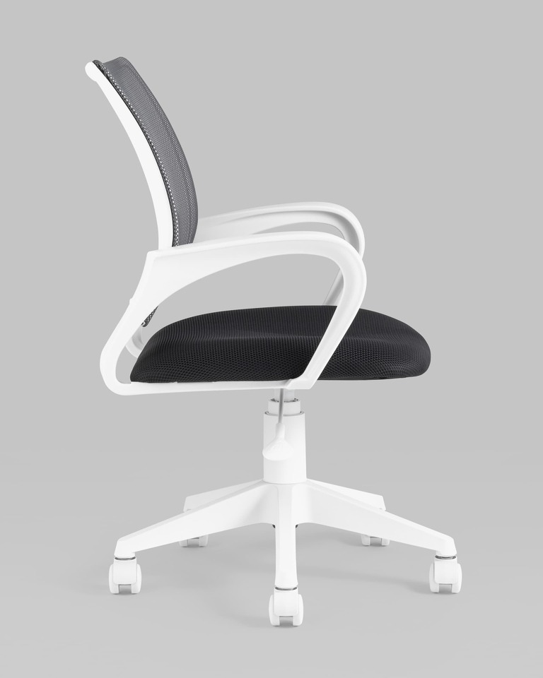Фото №9  Кресло Кресло офисное TopChairs ST-BASIC-W серый крестовина пластик белый