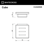Превью фото №2  Мыльница подвесная WHITECROSS Cubo CU2420NIB (брашированный никель)