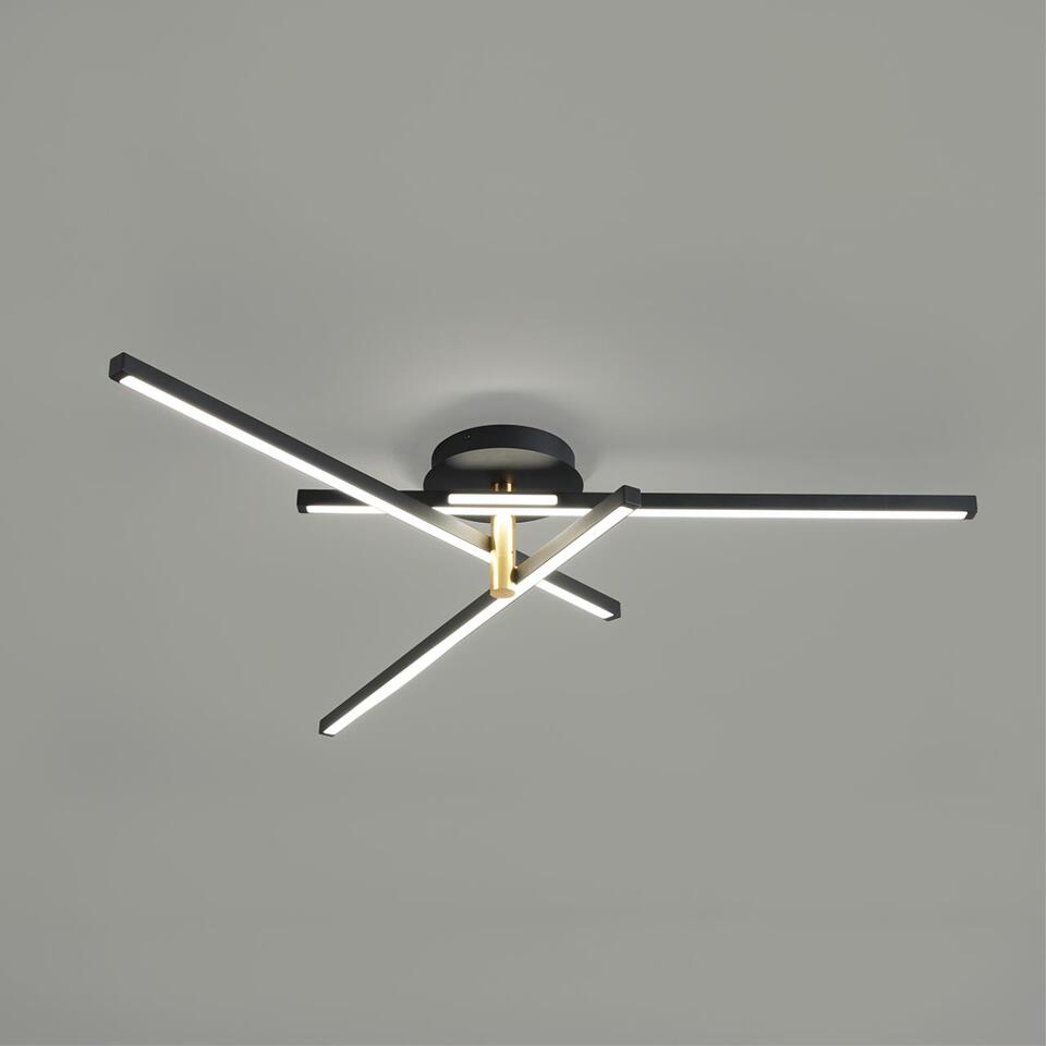 Фото №2  LUMION 6547/56CL LEDIO LN26 274 чёрный, золотой Потолочный светильник LED 56W 4000K 2160Лм 220V PARKER