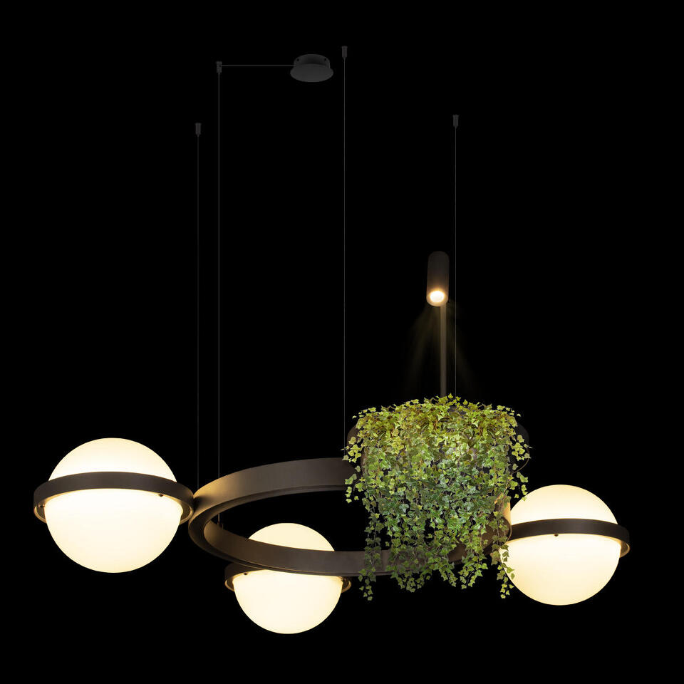 Фото №6  Подвесной светильник 10121/3 Dark grey Подвесной светильник LOFT IT Jardin