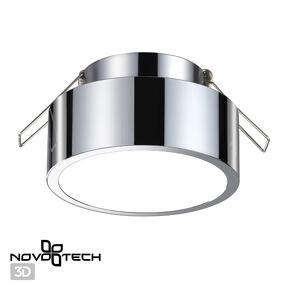 Фото NOVOTECH 358905 SPOT NT22 522 хром Встраиваемый влагозащищенный светильник IP54 LED 4000K 10W 220V MAY