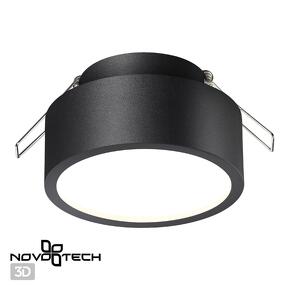 Фото NOVOTECH 358904 SPOT NT22 522 черный Встраиваемый влагозащищенный светильник IP54 LED 4000K 10W 220V MAY