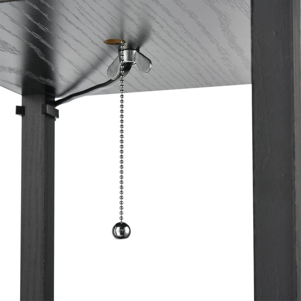 Фото №12  Торшер LUMION 8093/1F COMFI LN26 460 черный/белый, дерево/текстиль Торшер Е27 1*60W 220V PRACTIC