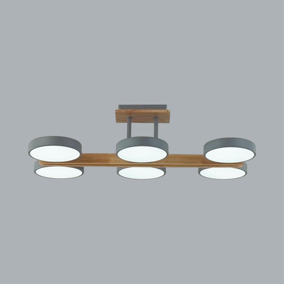 Фото №9  LUMION 8031/108CL LEDIO LN26 345 серый, дерево/металл/акрил Потолочный светильник LED 108W 3000/4000/6000К 220V PLATO