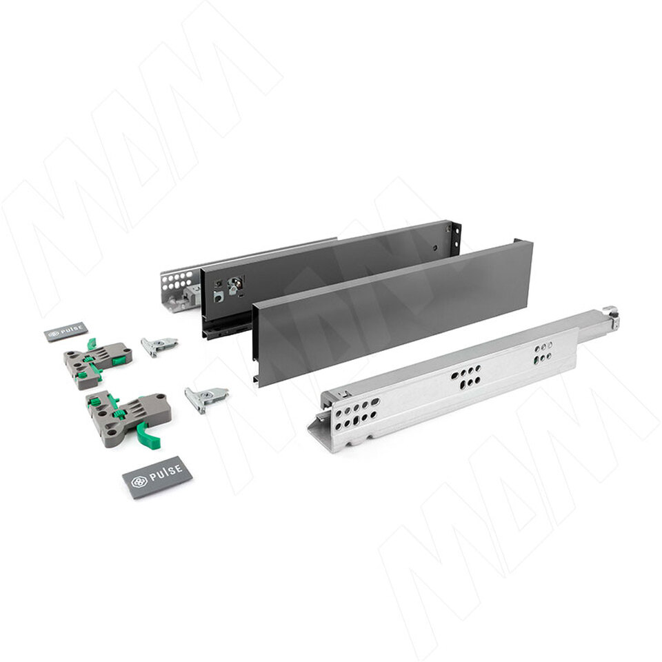 Фото №4  PULSE ЛС БОКС Комплект ящика 450 мм, Н88, с толкателем, графит, LS BOX (LT88450GP)